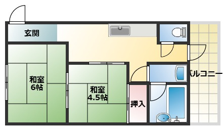 【間取り】 | 桃園マンション
