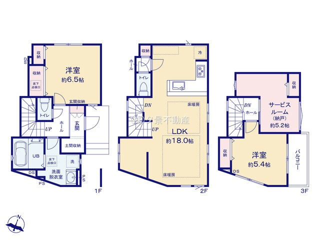 《仲介手数料無料》板橋区相生町22-17新築一戸建てKEIAI GRACEの間取り