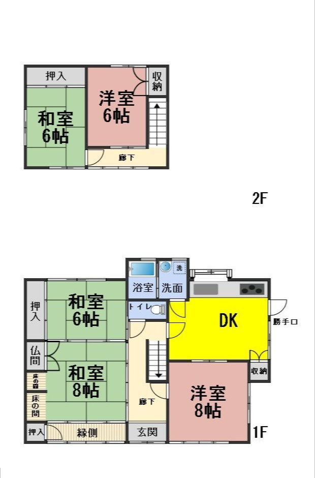 ６６７１０　羽島郡笠松町田代中古戸建ての間取り