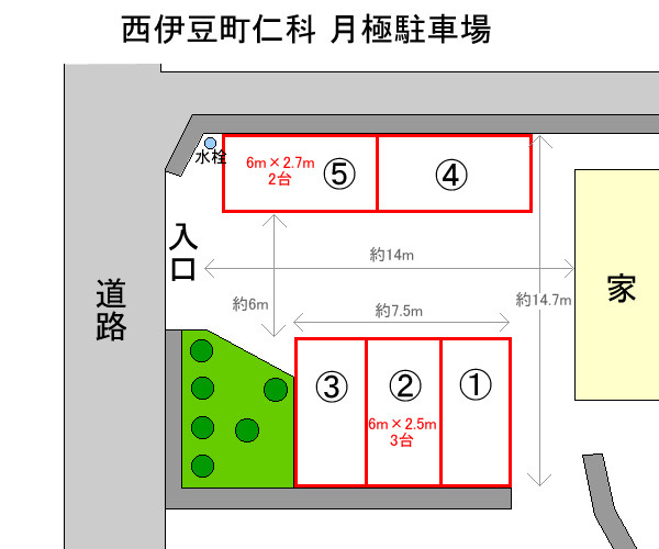 西伊豆町仁科　月極駐車場の間取り