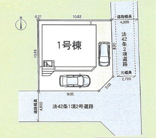 秦野市鶴巻南第9　新築戸建　全1棟1号棟の区画図