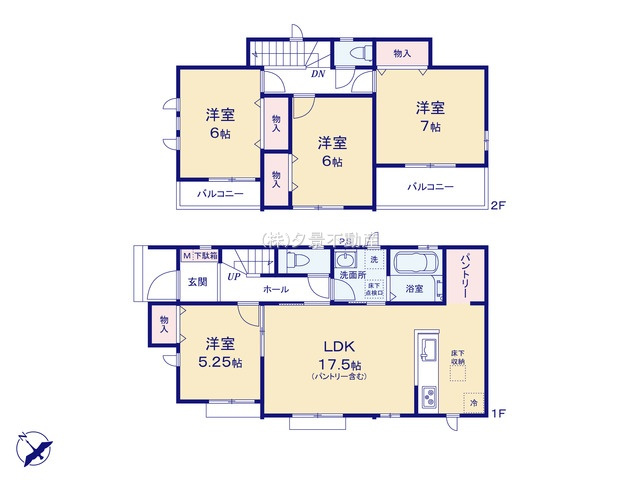 《仲介手数料無料》岩槻区西町５丁目5-19新築一戸建てハートフルタウンの間取り