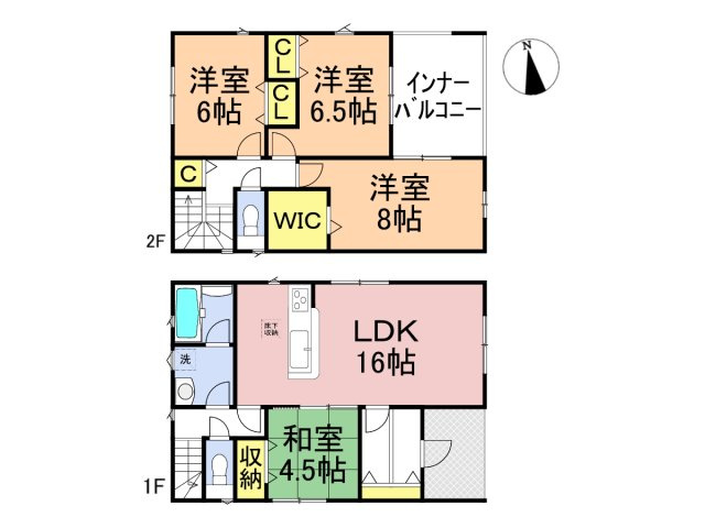 クワイエ　本巣市早野第1　全1区画分譲の間取り|■1号棟　■ヤマダ不動産　株式会社リライフ　
■夢のマイホーム購入をフルサポートします！