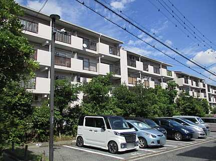 鈴が峰第4住宅8号棟の駐輪場