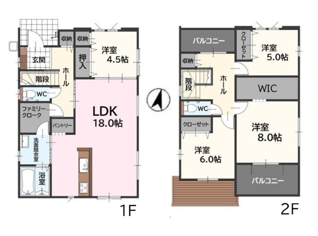 【間取り】 | 糟屋郡粕屋町戸原東1丁目1期　2号棟（全3棟）【仲介手数料無料・0円】 | 平日、土日祝日もお好きな日時にご見学可能です。お気軽にお問合せ下さい。