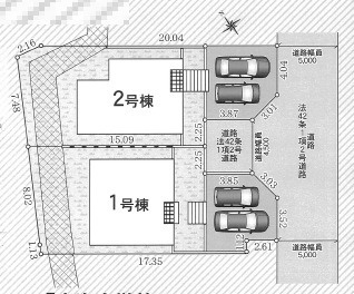秦野市南矢名第19　新築戸建　全2棟2号棟の区画図