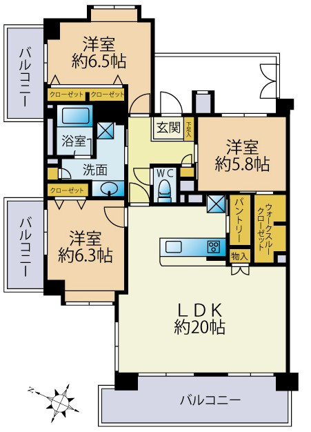 フローレンス名島の間取り