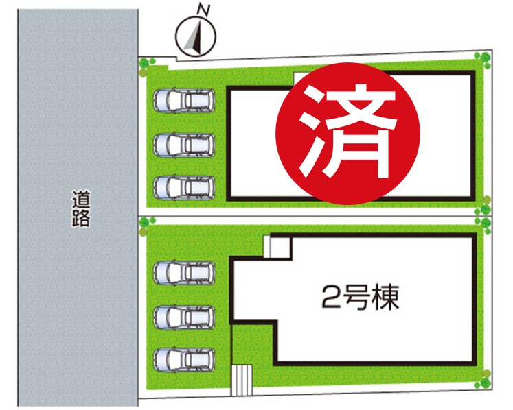 湖南市サイドタウン　第1期　新築一戸建ての区画図|全2区画