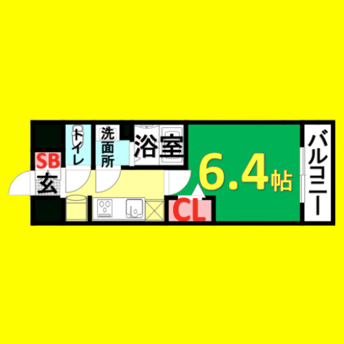 ディアレイシャス名古屋太閤通　名古屋市賃貸　仲介手数料無料の間取り