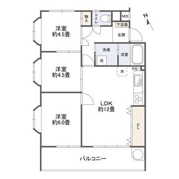 エメラルドマンション箱崎IIIの間取り