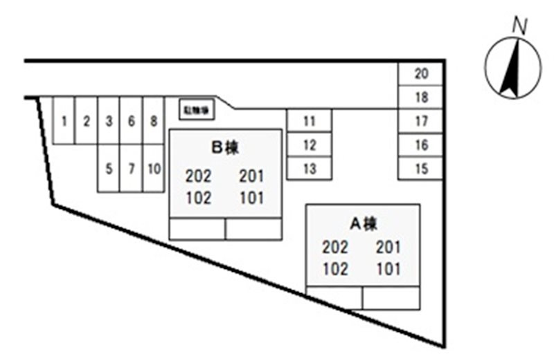 ファミール Bの区画図
