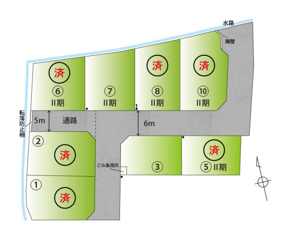 ライフフィールド紀伊Ⅶの区画図