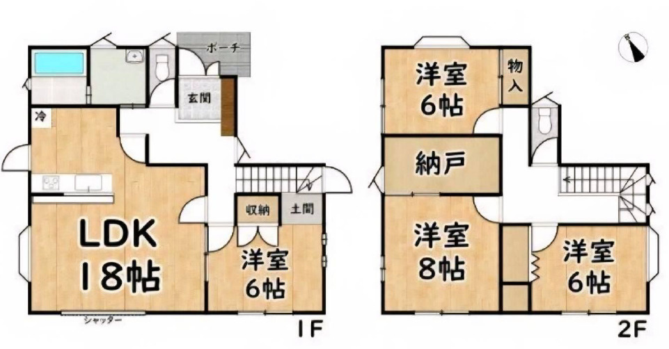 姫路市東山　中古戸建の間取り|4SLDKです。
