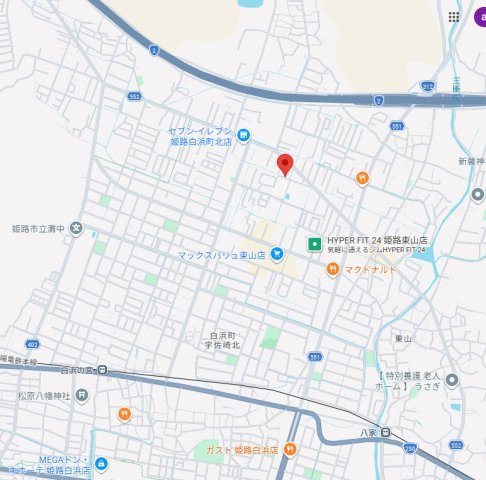 姫路市東山　中古戸建の地図