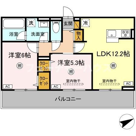 レーヴ・ウェル笠原Ｕｎの間取り
