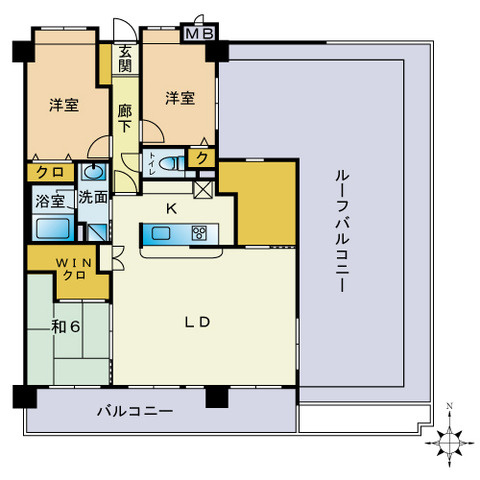 コアマンション別府の間取り