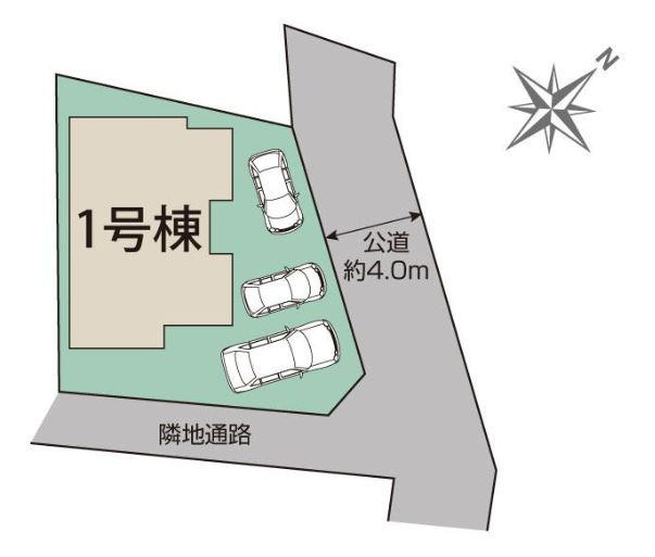 藤沢市打戻新築戸建て　2期1号棟の区画図|区画図「藤沢市打戻新築戸建て」
