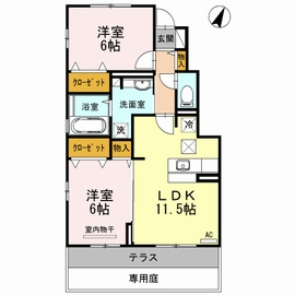 メルヴェーユ　Ⅱの間取り