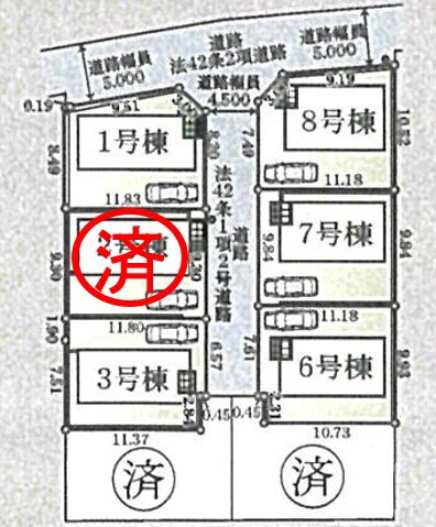 京王線 西調布駅 19分 新築戸建 調布市富士見町3丁目の区画図