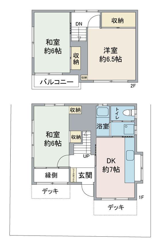 川越市鯨井新田貸家の間取り
