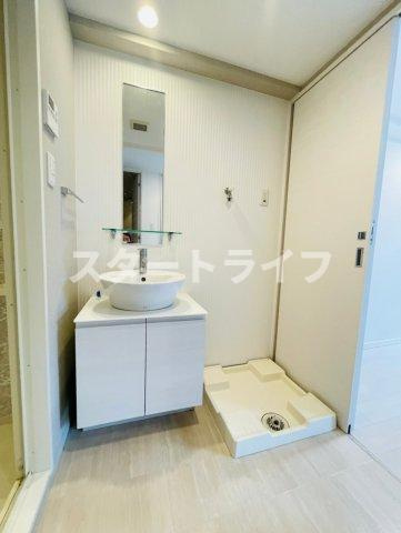 大阪市東淀川区東中島１丁目の賃貸マンションの洗面所
