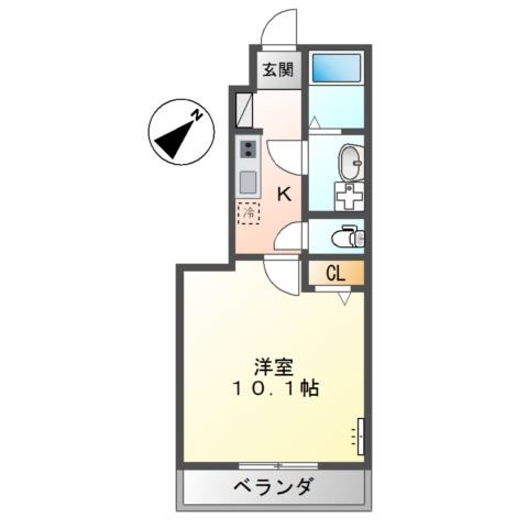 クレール比治山の間取り