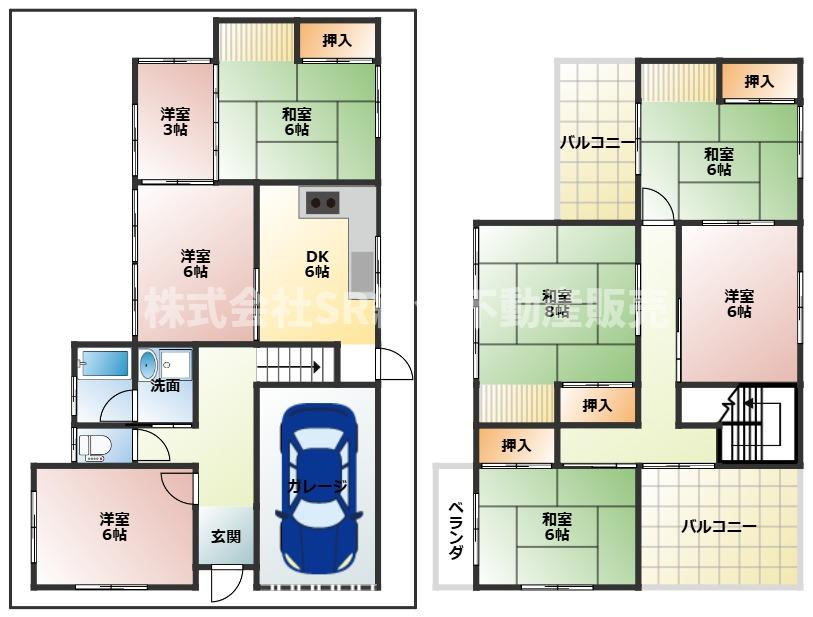 稲葉3丁目中古戸建の間取り|部屋数を活かしたグループホーム等に使用がオススメです！