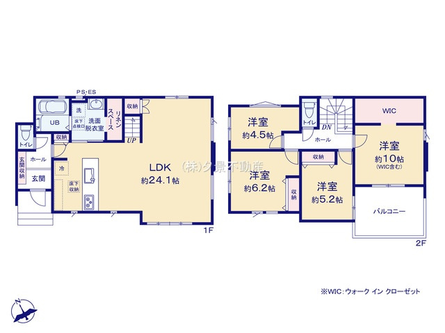 《仲介手数料無料》西区大字佐知川1312-9新築一戸建てケイアイグレイスの間取り