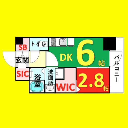エステムコート名古屋　TWIN　EAST　名古屋市賃貸　仲介手数料無料の間取り