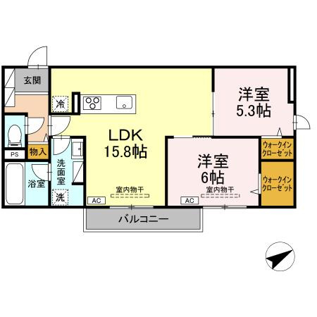 【新築】トリシア大慈寺町Bの間取り
