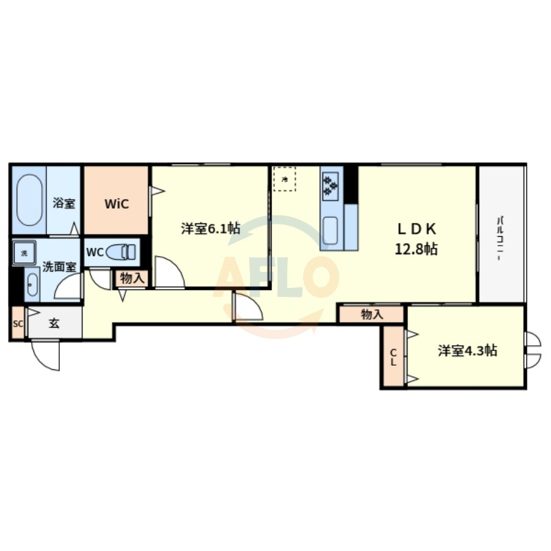 D-room Sumie EASTの間取り|D-room Sumie East　間取り