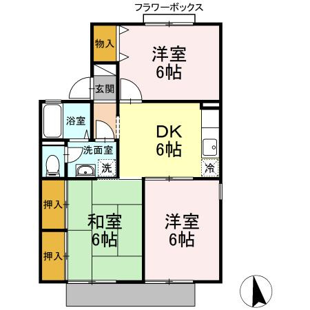 セジュールソランシア A棟の間取り