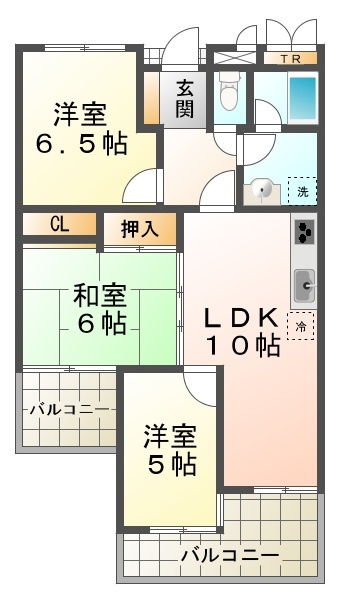 ガーデンハイツ桃山台壱番館の間取り