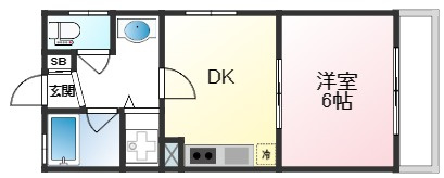 ラムール鈴蘭台南の間取り