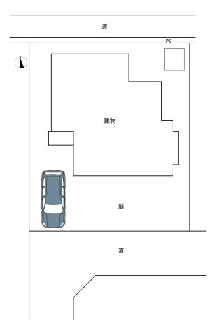 百々戸建て４DKの地図