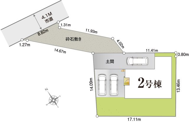 上田市芳田の区画図|２号棟　仕様のご確認やローンのご相談は＜Tel 026-477-7419＞まで♪