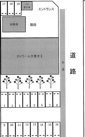 エトワール大善寺IIの駐車場