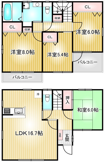 下中村町４丁目貸家｜名古屋市の賃貸ならMy賃貸の間取り|下中村町４丁目貸家