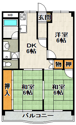 コスモカウンティⅠの間取り