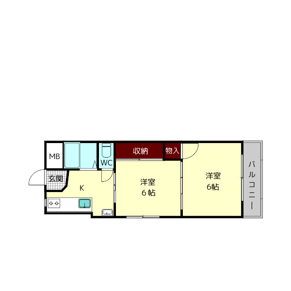 大和ビルマンションA棟の間取り