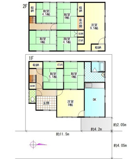 【間取り】 | 桜井市大字外山中古戸建