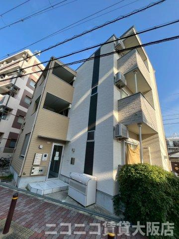 大阪市東淀川区大桐２丁目のアパートの外観