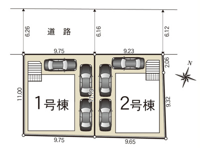 【区画図】 | 三島市藤代町 4期 新築一戸建て 2号棟 | 2号棟の区画図です