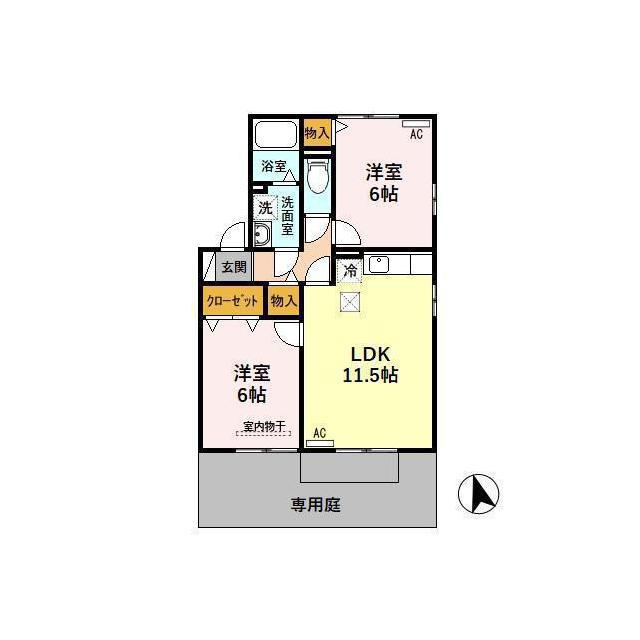 岐阜市日野東２丁目のアパートの間取り