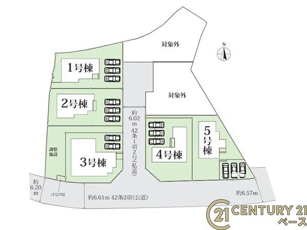奈良市押熊町の新築一戸建の区画図|■こちらの物件は４号棟です！■