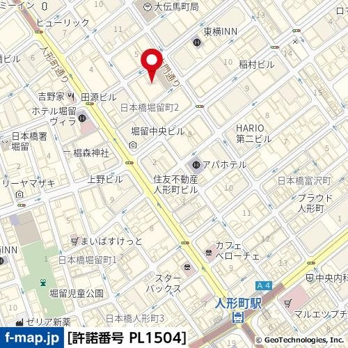 リビオレゾン人形町の地図