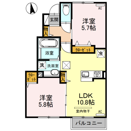 【間取り】 | コートヤードＤ