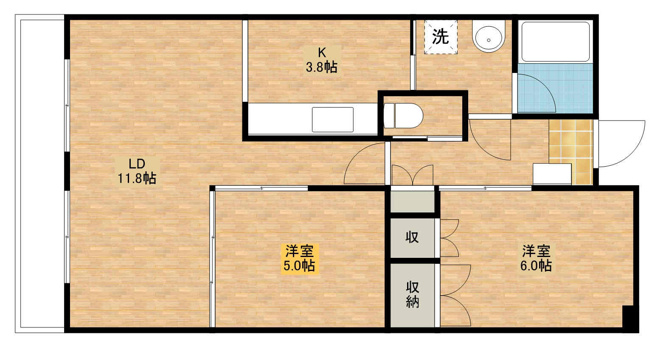 【間取り】 | 三向ハイツ元今泉