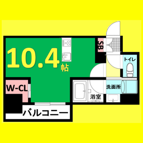 ハーモニーレジデンス名古屋イースト　名古屋市賃貸　仲介手数料無料の間取り