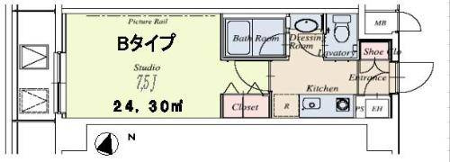 ＨＦ駒沢公園レジデンスＴＯＷＥＲの間取り